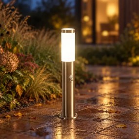 BRILAGI - Vonkajšia lampa so senzorom ELIA 1xE27/20W/230V IP44 50 cm chróm