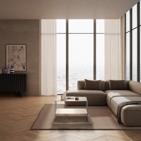 Krémovobiely kovový konferenčný stolík 70x73 cm Beatrix – MOME