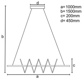 LED Stmievateľný luster na lanku LED/70W/230V 3000-6500K + diaľkové ovládanie
