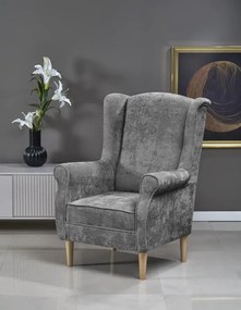Čalúnené kreslo HERMES sivé