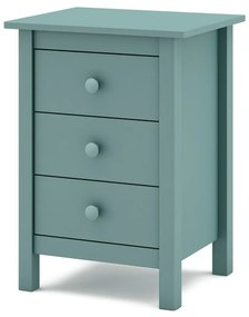 Detský nočný stolík z borovicového dreva v petrolejovomodrej farbe Max - Marckeric