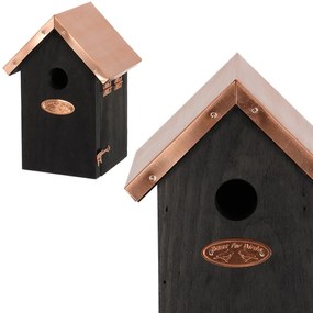 Vtáčia búdka Dark, 20x14x11 cm, drevo, čierna