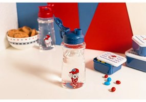 Altom Plastová fľaša so slamkou Labrador, 500 ml, modrá