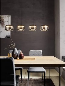 Eglo 390433 - stmievateľný LED luster na lankách HORTUNAS 4xLED/5,8W/230V čierna/dymová