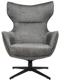 Kreslo VOGUE otočné o 360° zamatovo sivé