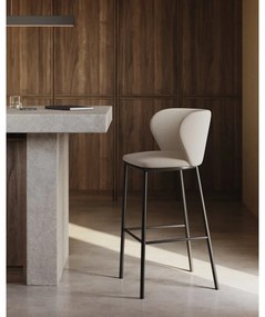 Béžová barová stolička (výška sedadla 65 cm) Ciselia – Kave Home