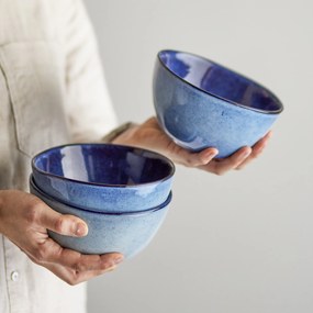 Bloomingville Kameninová miska Sandrine modrá 15 cm