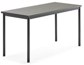 Stôl SONITUS, 1400x600x720 mm, linoleum - tmavošedá, antracit