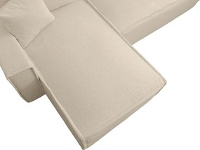 Rozkladacia obojstranná sedacia súprava do L SMART BOUCLE 232x143 cm, krémová