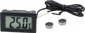 Elektronický LCD izbový teplomer s sondou