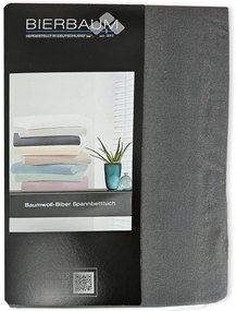 Bierbaum flanelová plachta Grafit - 80-100 x 200 cm