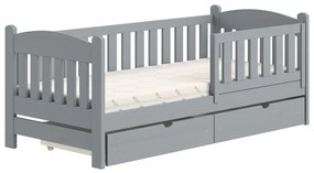 Detská posteľ Alvins DP 002 - 80x180 cm, sivá