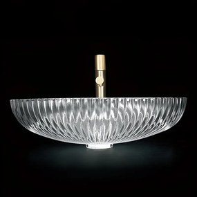 BPS-koupelny Sklenené umývadlo na dosku HYD-BRT3-TR-510 51x35 cm, transparent
