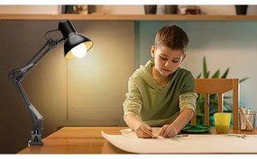 Aigostar - Stolná lampa 2v1 1xE27/40W/230V čierna