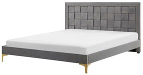 Manželská posteľ 180 cm LIMO (polyester) (šedá) (s roštom). Vlastná spoľahlivá doprava až k Vám domov. 1022691