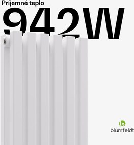 Blumfeldt Radiátor Delgado | moderný dizajn | 25 x 120 cm | 942 W | stredové pripojenie