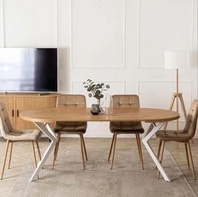 Stôl RENO 90–190 cm Dub Zlatý/Biely