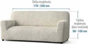 Bielastické poťahy COSTINA smotanová trojkreslo (š. 170 - 220 cm)