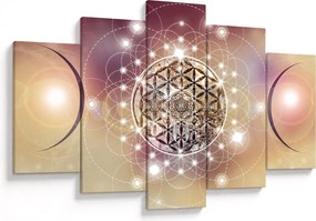 Obraz - Mandala s elementmi (150x105 cm)