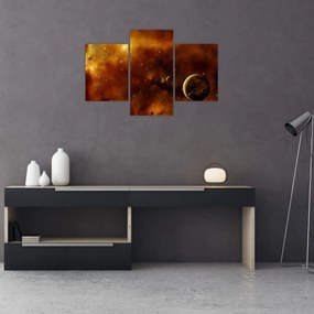 Obraz - Planéty s hmlovinou (90x60 cm)