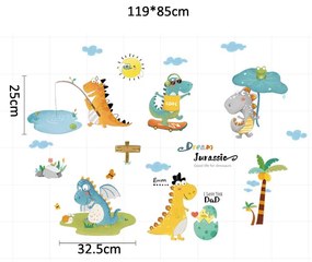 Samolepka na stenu "Dinosaury 11" 119x85cm