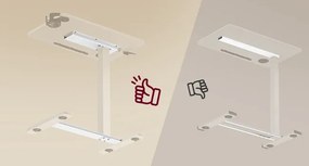 Výškovo nastaviteľný odkladací stolík Vasagle Elev 70 cm biely