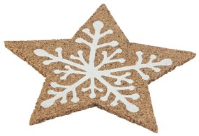 Altom Korková podložka pod hrnček Winter star10 x 10 x 0,3 cm, sada 6 ks