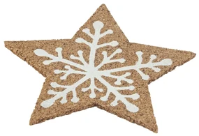Altom Korková podložka pod hrnček Winter star10 x 10 x 0,3 cm, sada 6 ks