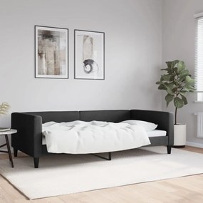 Denná posteľ čierna 100x200 cm látka 353990