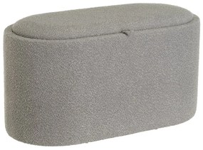 Svetlosivý taburet z textílie buklé – Casa Selección