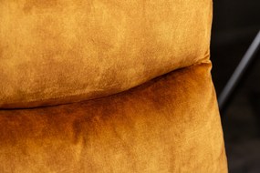 Stolička konzolová Comfort horčicovo žltý zamat