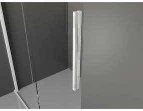 Mexen Velar, sprchový kút s posuvnými dverami 100 x 75 cm, 8mm sklo námraza, biela matná, 871-100-075-31-20