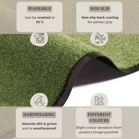 Zelená rohožka Hansa Home Wash &amp; Clean, 39 x 58 cm