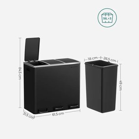 Recyklačný odpadkový kôš LTB54BK