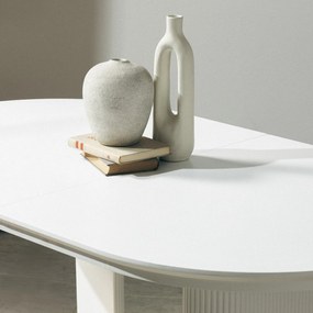 Jedálenský rozkladací stôl Audrey 160/240 cm biely