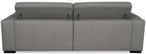 Moderná kožená pohovka LOREN II (4P), sivá (madras - 128 grey)