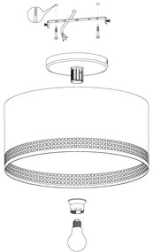 Eglo 99272 - Stropné svietidlo ESTEPERRA 1xE27/40W/230V