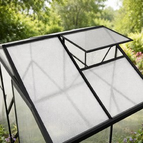 Skleník so základňou BestBerg BBGH-406B / 2,5 m² / 130 × 190 × 194 cm / čierna