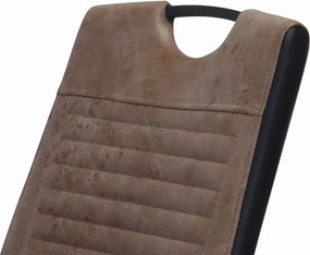 Jedálenská stolička Rindul, hnedá camel látka v optike lesklej kože