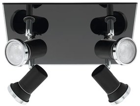 Eglo 780428 - LED Kúpeľňové bodové svietidlo BABILONE 4xGU10/3W/230V IP44 čierna
