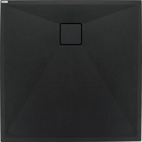 Deante Štvorcová sprchová vanička Correo 90x90 cm, granit, čierna - KQR N41B