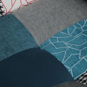 Hojdacie kreslo FABIAN II — látka, modrý patchwork