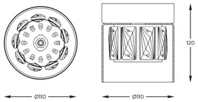 Zuma Line C0389-01A-0FD2 - Stropné svietidlo GEM 1xG9/28W/230V mosadz