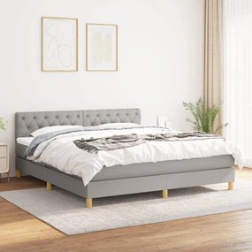 Boxspring posteľ s matracom svetlosivá 100x200 cm látka 3140865