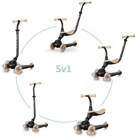 QPlay - Detská kolobežka 5v1 SEMA béžová