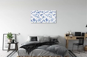 Sklenený obraz maľované vtáky 100x50 cm