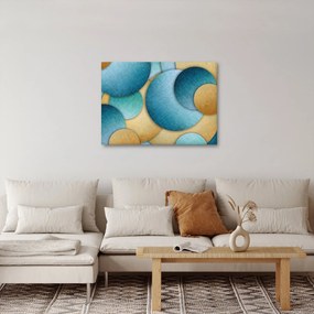 Obraz abstrakcie kruhy (70x50 cm)