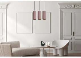 Luster na lanku AVALO 3xE27/60W/230V ružová/medená