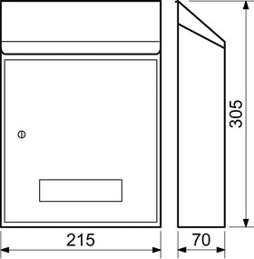 Poštová schránka RICHTER BK.33.CM (čierna matná), RICHTER Čierna matná