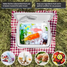 Jago Elektrický chladiaci box 2 v 1, 25 l, červená